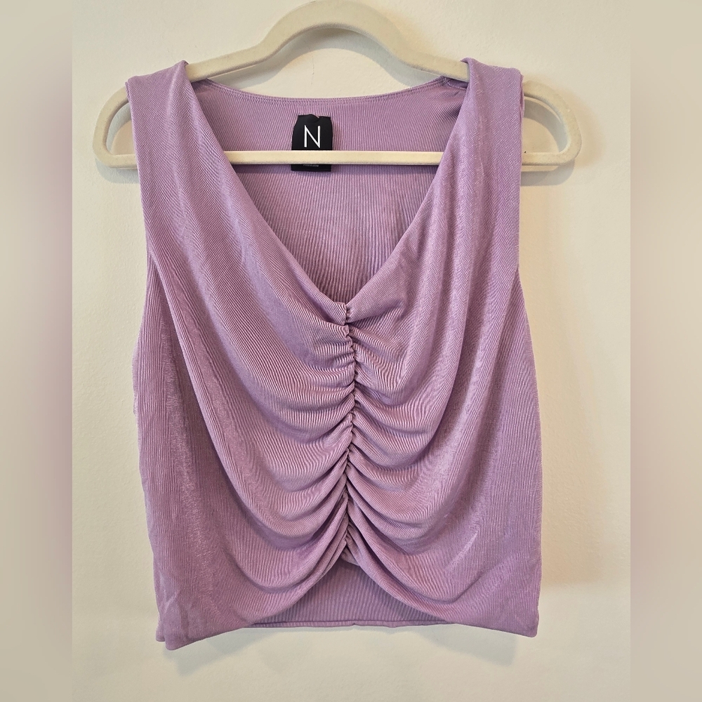 Naked Wardrobe Lilac Ruched Tank Top Size 2x Nwot